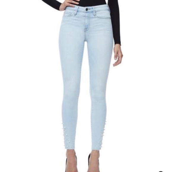 Good American Denim - NWT Good American good legs jeans with pearls